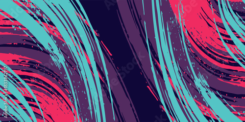 neon background brush game blue pink purple banner abstract paint stain vintage modern car wrap sticker, Modern.