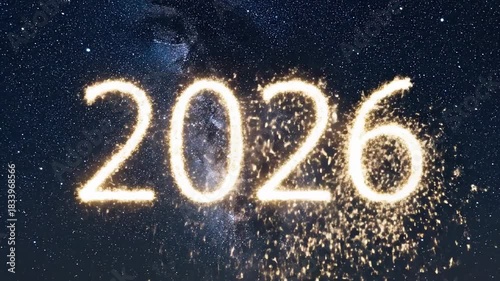 Sparkling Numbers in the Night Sky - A Celebration of Years.