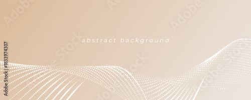 Futuristic abstract background with white dot waves for creative graphic design. Soft gradients. Vector illustration.