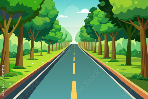 Road lined with trees