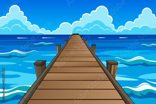 Pier extending into the ocean