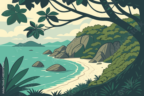 Tropical beach landscape