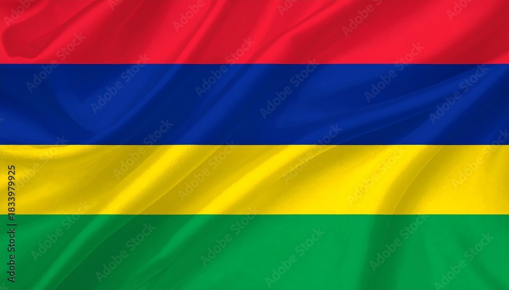 Naklejka premium flag of Mauritius