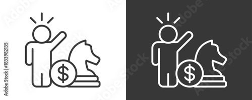 Strategy Icon Set Vector Collection Isolated In Black And White