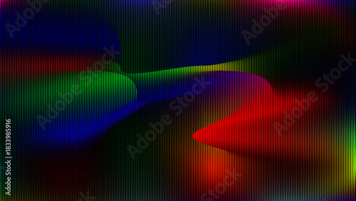 Abstract digital lines with vibrant colorful glowing light effect