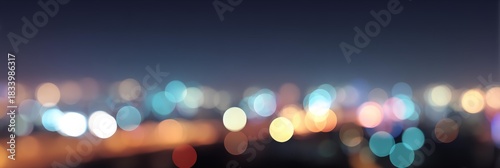 Blurry cityscape with many lights