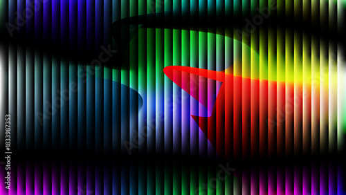 Dynamic spectrum light effect with vertical colorful stripe pattern