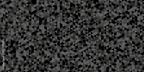 Abstract geometric wall tile and metal cube background triangle wallpaper. Seamless geometric pattern low polygon backdrop background. Gray diamond overlap polygonal background.	