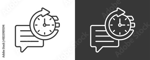 Response Rate Icon Set Vector Collection Isolated In Black And White