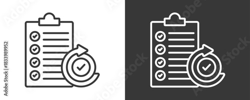 Follow Up Icon Set Vector Collection Isolated In Black And White
