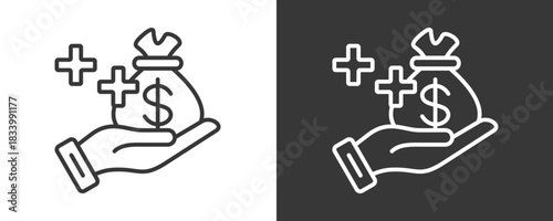 Incentive Offer Icon Set Vector Collection Isolated In Black And White