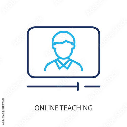 Oline teaching thin line icons. Original vector illustration.