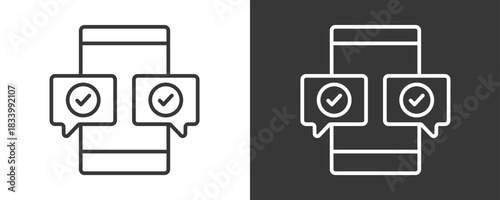 Online Survey Icon Set Vector Collection Isolated In Black And White