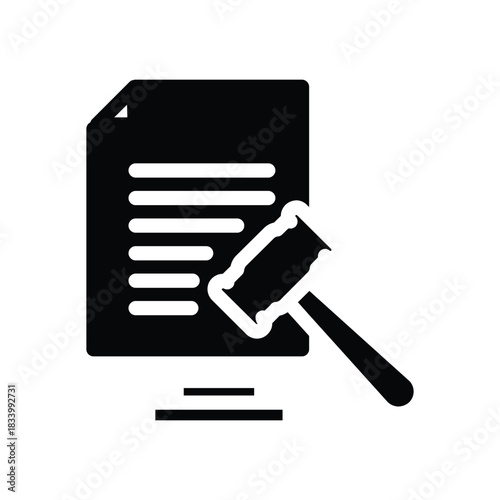 adjudgement solid icon vector design good for web or mobile app