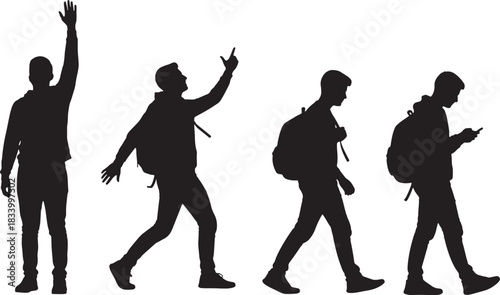 Man walking with backpack