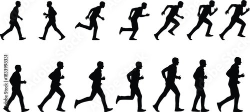 vector silhouettes of women