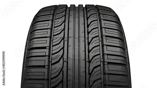 Tire tread pattern viewed from the top