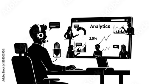 Business analytics and online collaboration with data visualization