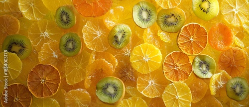 Assorted dried fruits and citrus slices arrangement