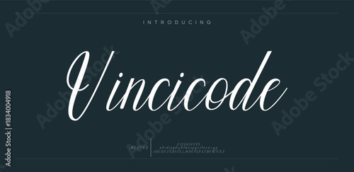 Elegant Font. Luxurious Glamour Exclusive Light Regular Font. Uppercase Lowercase and Number. Minimal Fashion Design