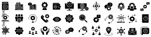 Technical support icon vector set. support illustration sign collection. support center symbol. Help logo.