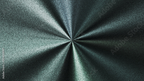 Metallic grainy radial gradient background with chrome like surface and fine noise texture created from thousands of individual dots. Futuristic chrome gradient for tech visual and industrial design