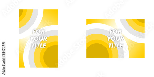 abstract circle yellow cover background flayer 