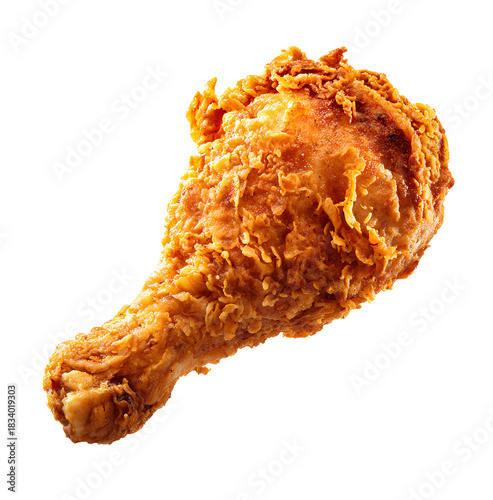  fried chicken leg, transparent background, png file for photoshop