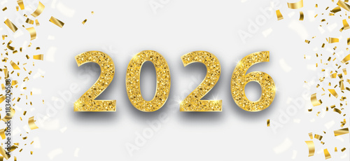 Frohes Neues Jahr 2026 Gold