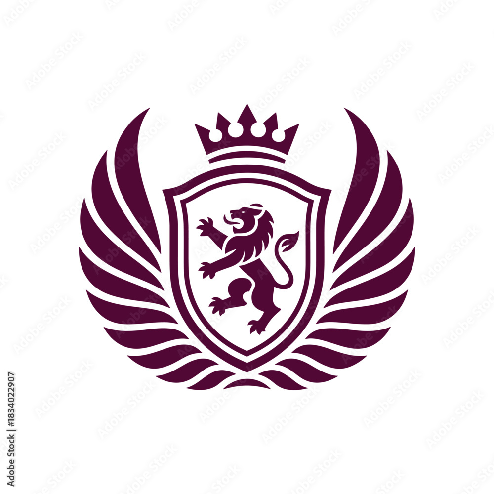 Fototapeta premium Elegant Royal Crest Shield Emblem Design