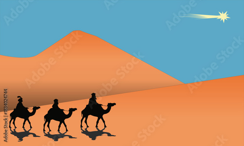 Los tres Reyes Magos de oriente