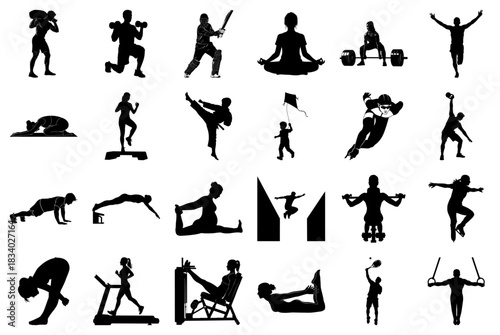 Dynamic Silhouettes of People Engaged in Sports and Exercise Keywords: silhouette, sport