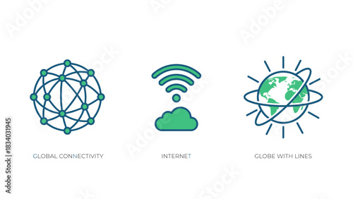 Global network connection internet and worldwide communication concept for business and technology