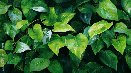 A soothing canvas of unmoving green leaves in the heart of summer (2)