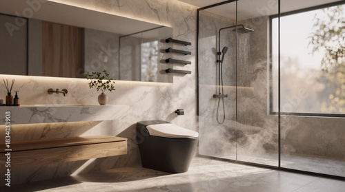 Contemporary high-end toilet room