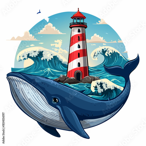 lighthouse in the sea