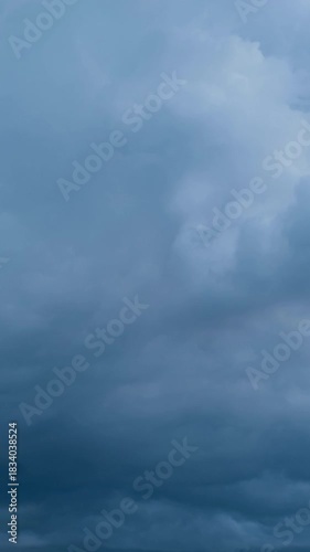 Dramatic sky with storm cloud on a cloudy day time lapse.