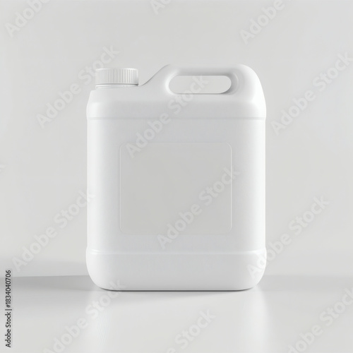 Set of Blank White Plastic Gallon Jugs with Handles, Ideal for Mockups