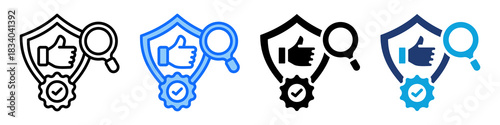 Reliability Audit Icon Set Multi Style Vector Illustration