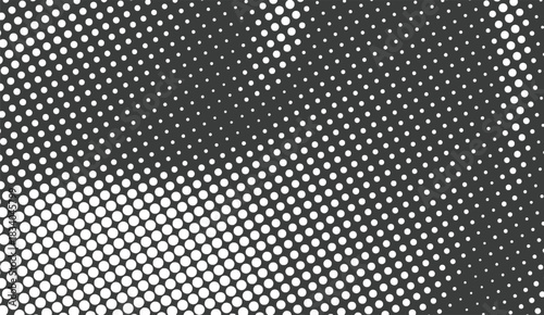 Halftone Circles, White and Dark Gray, Gradients, Graphic Element, Backgrounds. A classic halftone pattern is effective for adding visual depth in projects