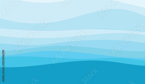 Abstract Waves Blue, curved shapes, serene visual, ideal for backgrounds, promoting calmness, evokes ocean vibes, and adds a touch of abstract artistry