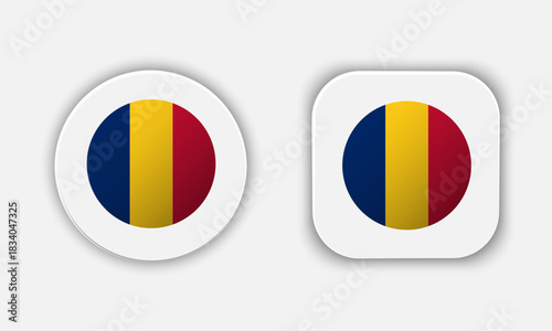 Free Download Chad Rounded National Flag Button Icon - GFXLoad