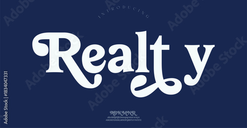 Realty Sports minimal tech font letter set. Luxury vector typeface for company.