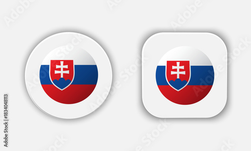 Free Download Slovakia Rounded National Flag Button Icon - GFXLoad