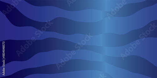 Abstract Blue Wavy Pattern with Gradient Light Effect Background Design.