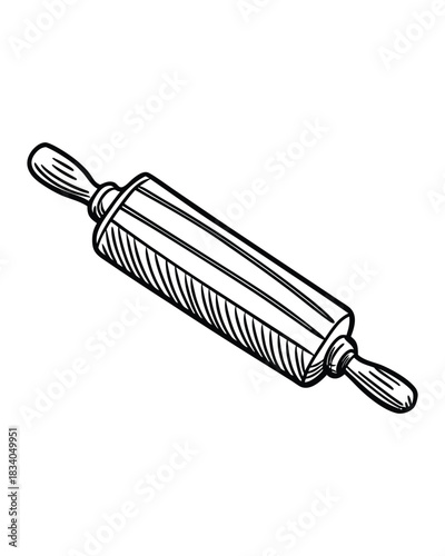 Christmas baking rolling pin