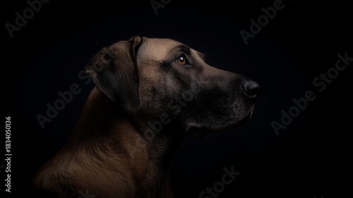 liberality. Closeup portrait of an adorable dog with soft lighting and copy space. wildlife magazines, conservation campaigns, designed for nature documentaries and education.
