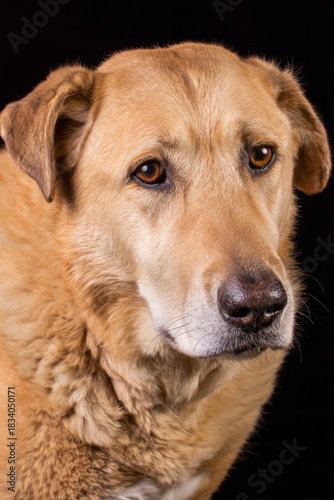 liberality. Closeup portrait of an adorable dog with soft lighting and copy space. wildlife magazines, conservation campaigns, designed for nature documentaries and education.
