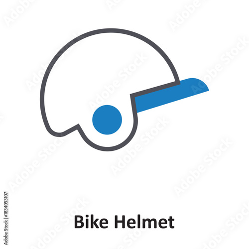 Bike Helmet Vector icon which can easily modify or edit