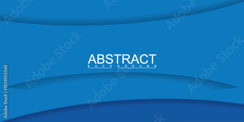 Blue Abstract Background with Wavy Lines and ABSTRACT Text.